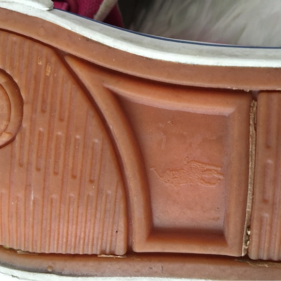 Girls Ralph Lauren Polo rubber role plaid pink shoes size 7 - Picture 3 of 8